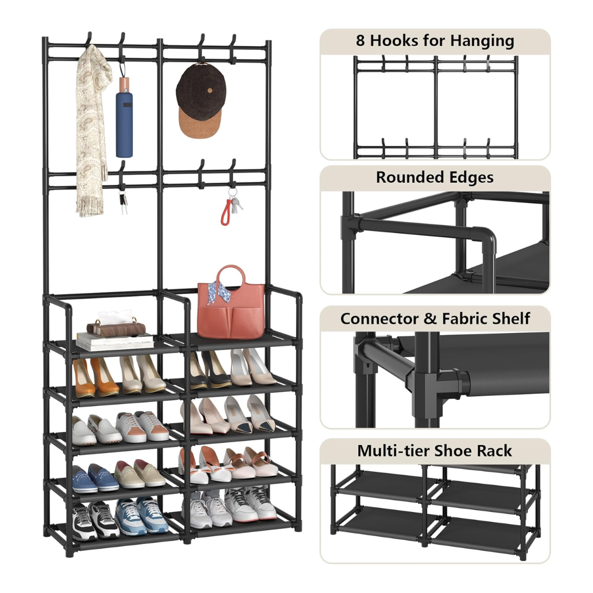Perchero multifuncional 5 niveles
